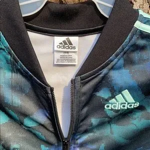 adidas Jackets Coats Nwt Adidas Green Print Floral Athletic